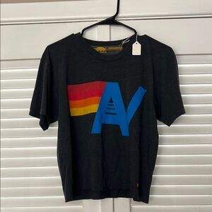 Aviator Nation Black and Blue Short Sleeve Tee